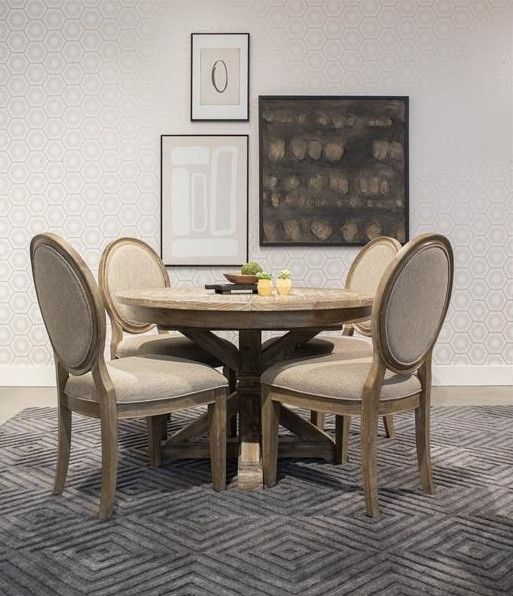Riverside Furniture Sonora Gray/Snowy Desert Upholstered Oval Dining Side Chair-2
