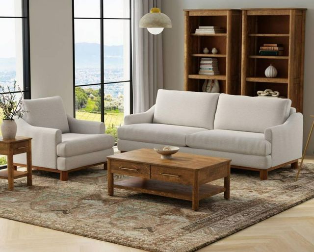 International Furniture Direct Olimpia Pearl Loveseat-1