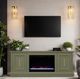 Legends Home Jordan Sagebrush Green 65" Fireplace Console-1