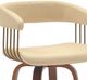 Armen Living Topanga Cream/Walnut Swivel Counter Stool-4