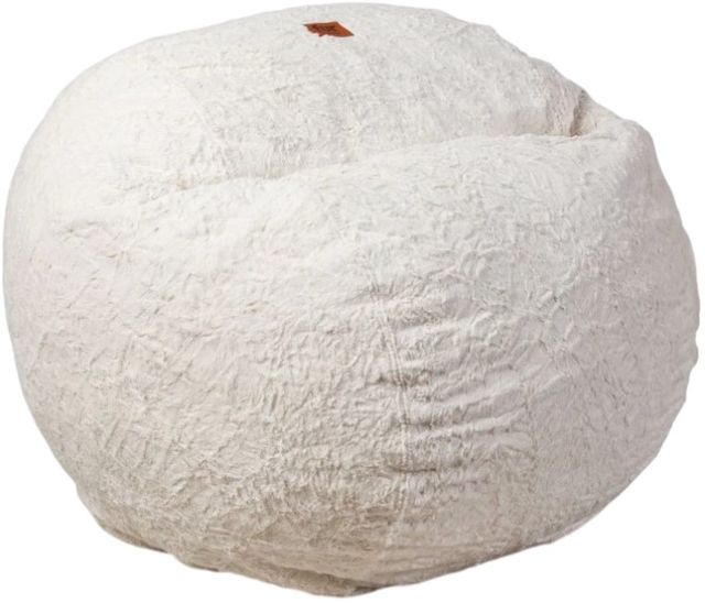 CordaRoy's® Original White Faux Fur Full Bean Bag Chair-0