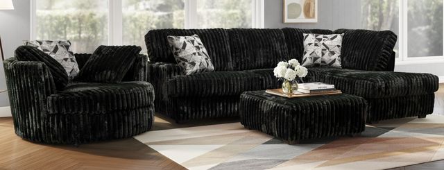 American Wholesale Furniture Galactic Ebony Swivel Chair-1