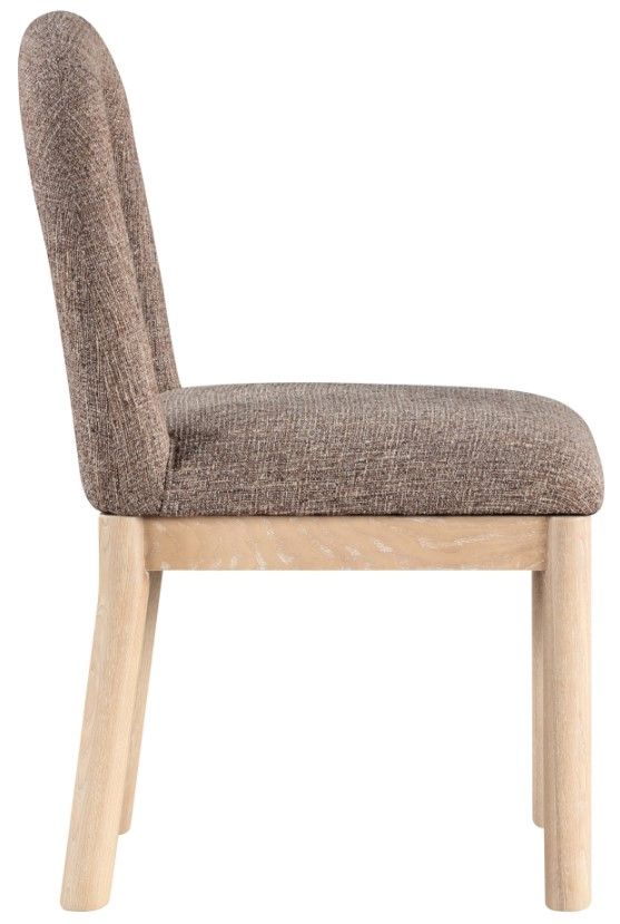 Meridian Furniture Conrad Brown/Natural Upholstered Dining Side Chair-3