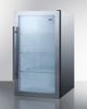 Summit® 3.13 Cu. Ft. Stainless Steel Frame Shallow Depth Indoor/Outdoor Beverage Cooler-1