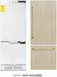 ZLINE Autograph Edition 30" 16.1 Cu. Ft. Panel Ready Built In Counter Depth Bottom Freezer Refrigerator with Champagne Bronze Accents-2