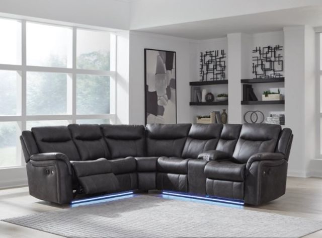 Signature Design by Ashley® Sultan Meadow 2-Piece Carbon L-Shape Manual Reclining Sectional-1