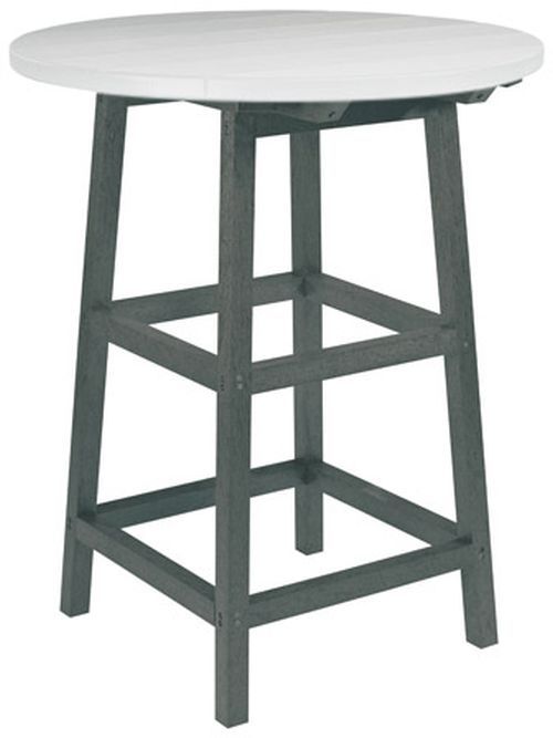 C R Plastic Generation Line Slate Gray Pub Table