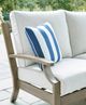 Signature Design by Ashley® Rainier Ranch Beige/Brown Aluminum/Fabric Outdoor Loveseat-4