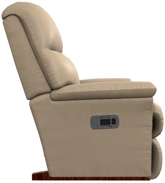 La-Z-Boy® Reed Marshmallow Leather Power Rocking Recliner with Headrest and Lumbar-3