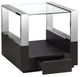 Magnussen Home® Revere Glass Top End Table with Graphite Base-1