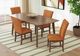 Elements International Santa Barbara 5-Piece Orange/Walnut Rectangular Dining Set-1