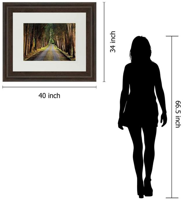Classy Art Brown/Green Tree Tunnel By William Guion and Mossy Oak Native Living Framed Print Wall Art-3