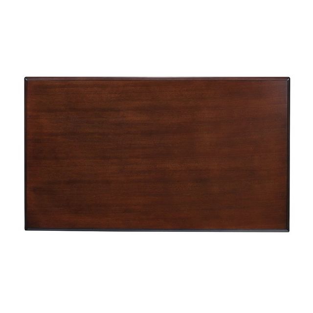 Coaster® Layla Dark Cherry Rectangular Coffee Table with Antique White Base-2