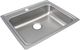 Elkay Lustertone® Classic Lustrous Satin 25" x 21-1/4" x 5-1/2" 1-Hole Single Bowl Drop-In ADA Sink-0