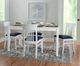 Linon Fraser 2-Piece Navy/White Dining Chair Set-1