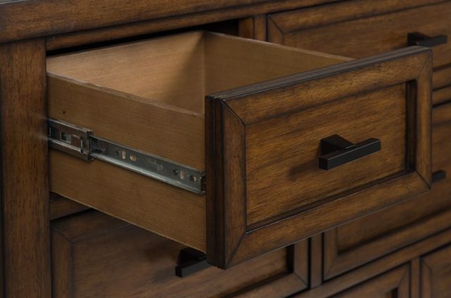 Signature Design by Ashley® Taffenbrook Medium Brown Dresser and Mirror-3