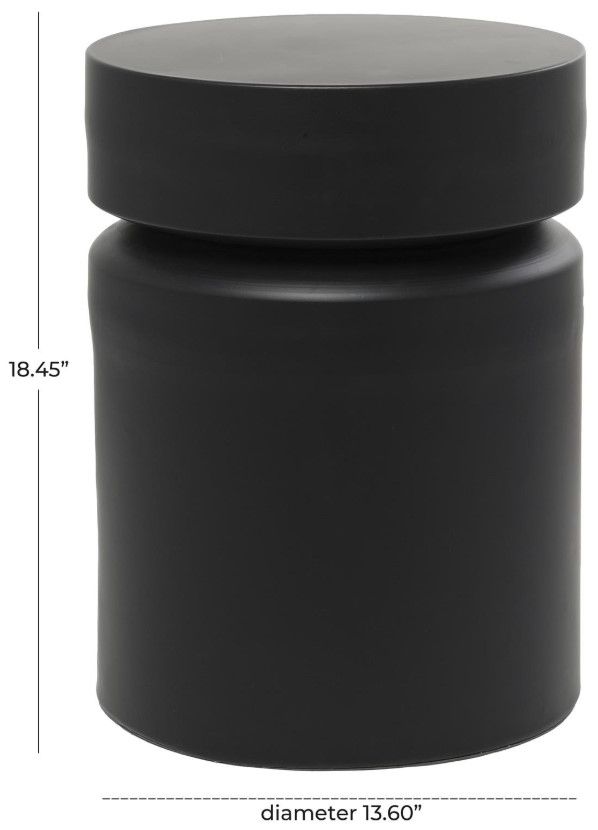 Deco Marche Black Drum Accent Table-1