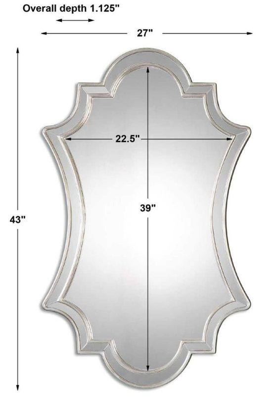 Uttermost® Elara Antiqued Silver Wall Mirror-4