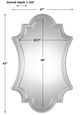 Uttermost® Elara Antiqued Silver Wall Mirror-4