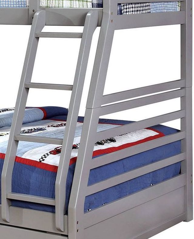 Furniture of America® California III Gray Twin/Full Bunk Bed-2