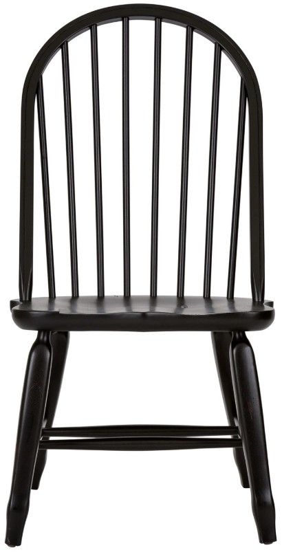 Liberty Furniture Treasures Rustic Black Bow Back Side Chair-2