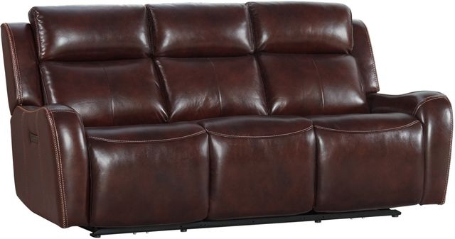 Intercon Wainwright  Reddish Brown Dual-Power Sofa-1