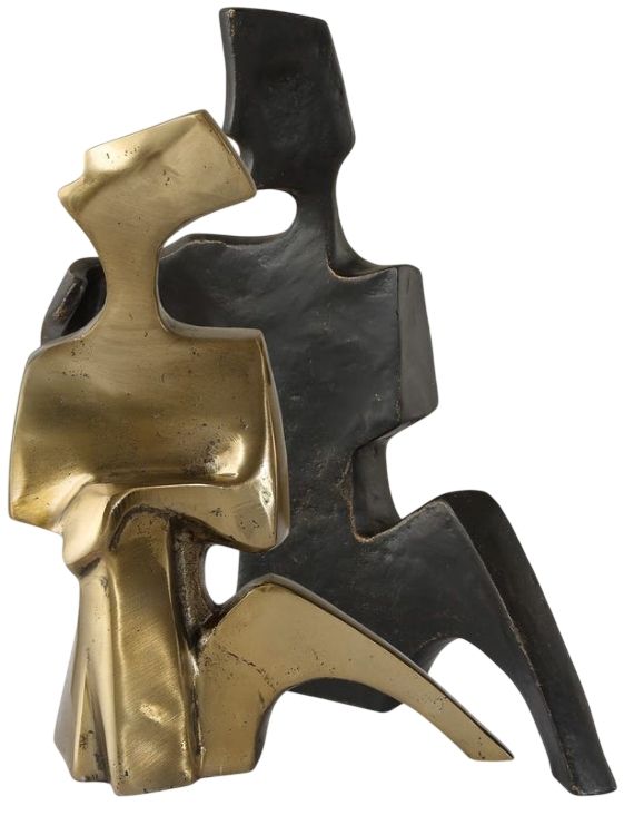 Uttermost® Affection 2-Piece Bronze/Gold Sculpture Set-0