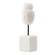 A & B Home White Buddha Head-1