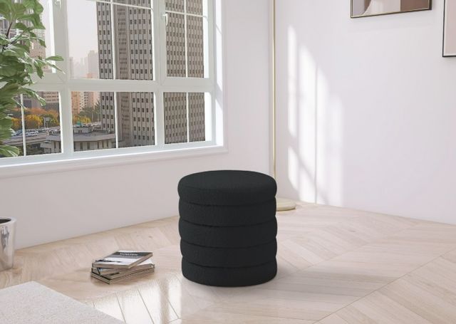 Meridian Furniture Aphia Black Upholstered Ottoman/Stool-1