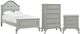 Elements International Jesse Grey 3-Piece Gray Youth Twin Bedroom Set-0