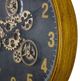 YHD Dark/Gold Round Gear Clock-4