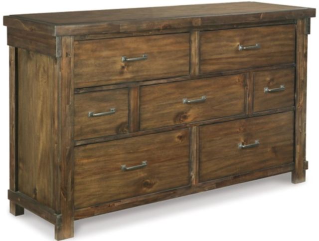 Signature Design by Ashley® Lakeleigh 2-Piece Brown California King Panel Bed Set-2