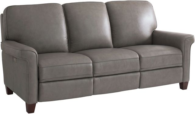 Bassett® Furniture Club Level Dixon Granite Leather Power Reclining Sofa-0