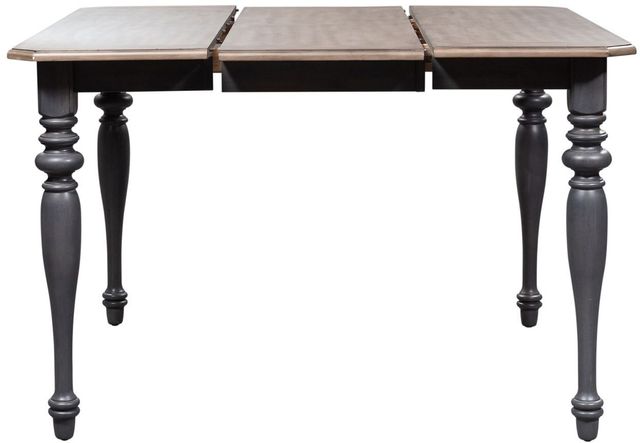 Liberty Furniture Ocean Weathered Pine Gathering Table with Isle Slate Turned Legs-1
