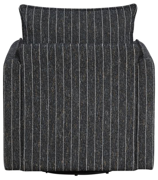 Homelegance® Pinstripe Black/White Swivel Chair-4