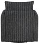 Homelegance® Pinstripe Black/White Swivel Chair-4