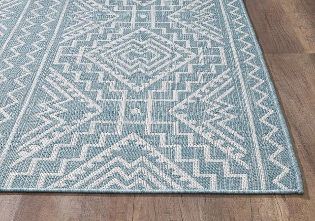 KAS Rugs Provo Aqua Quinn 5'x8' Area Rug-3