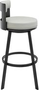 Armen Living Flynn Black/Light Gray Swivel Counter Stool-4