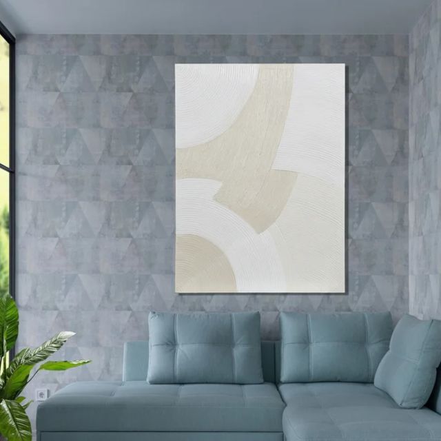 Stylecraft Monochrome Arches II Cream/White Wall Art-2