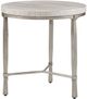 Olliix by Madison Park Silver/Cream Reese Real Marble Round End Table-1
