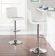Powell® Brandt Chrome/White Adjustable Bar Stool-1