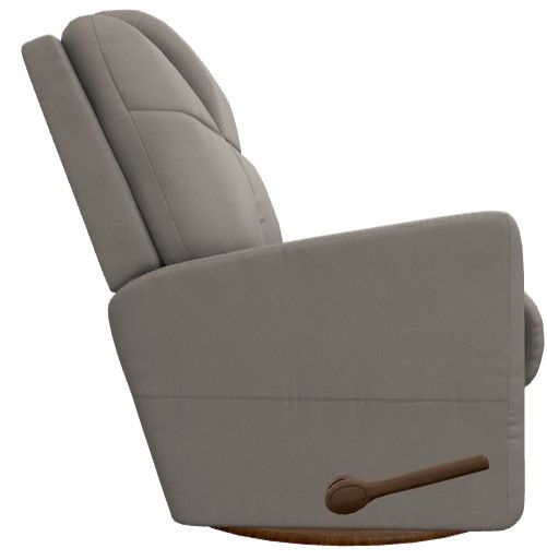 La-Z-Boy® Sparrow Dove Gray Leather Manual Swivel Gliding Recliner-3