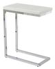 Steve Silver Co. Echo White Marble Top Chairside End Table with Chrome Base-0