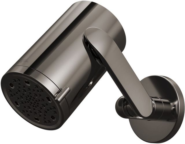 Brizo Roccesco™ Brilliance® Black Onyx Multi-Function Sconce Wall Mount Shower Head with Jointed Shower Arm and Flange-0