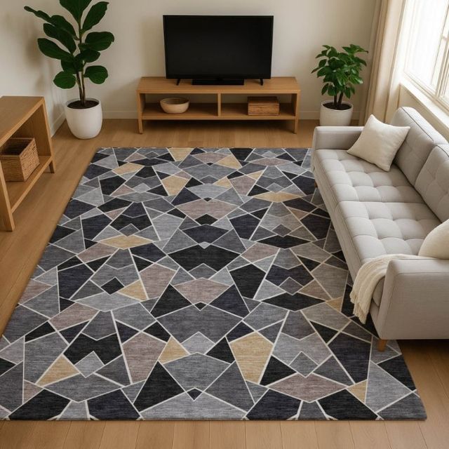 Dalyn™ Rug Company Kenner KN8 Black 5'x8' Area Rug-1