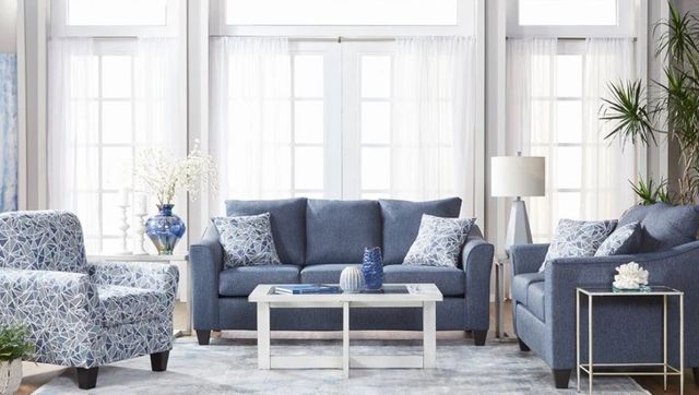 Hughes Furniture® 1250 Becker Cobalt New Loveseat-1
