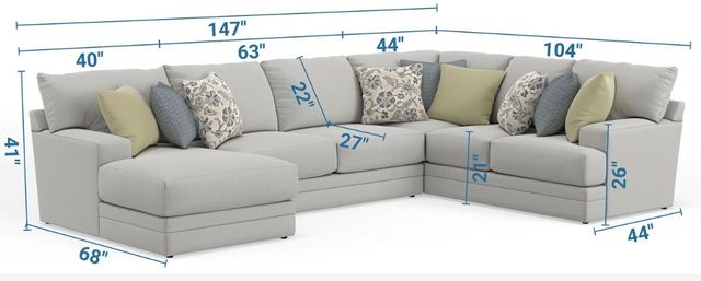 Jackson Furniture Stockbridge 3-Piece Slate Left-Arm Facing Sectional and Chaise-2