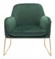 Zuo® Nadir Green and Gold Arm Chair-1
