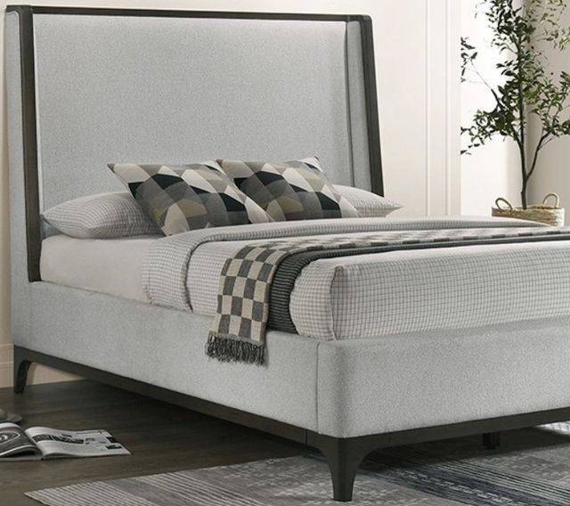 Furniture of America® Kelso Light Gray/Dark Gray Queen Panel Bed-2