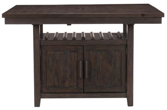 Homelegance® Oxton Cherry Brown Counter Height Table With Storage Base-1